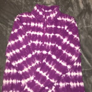 tie dye quarter zip
